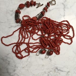 Silpada Sponge Coral Set